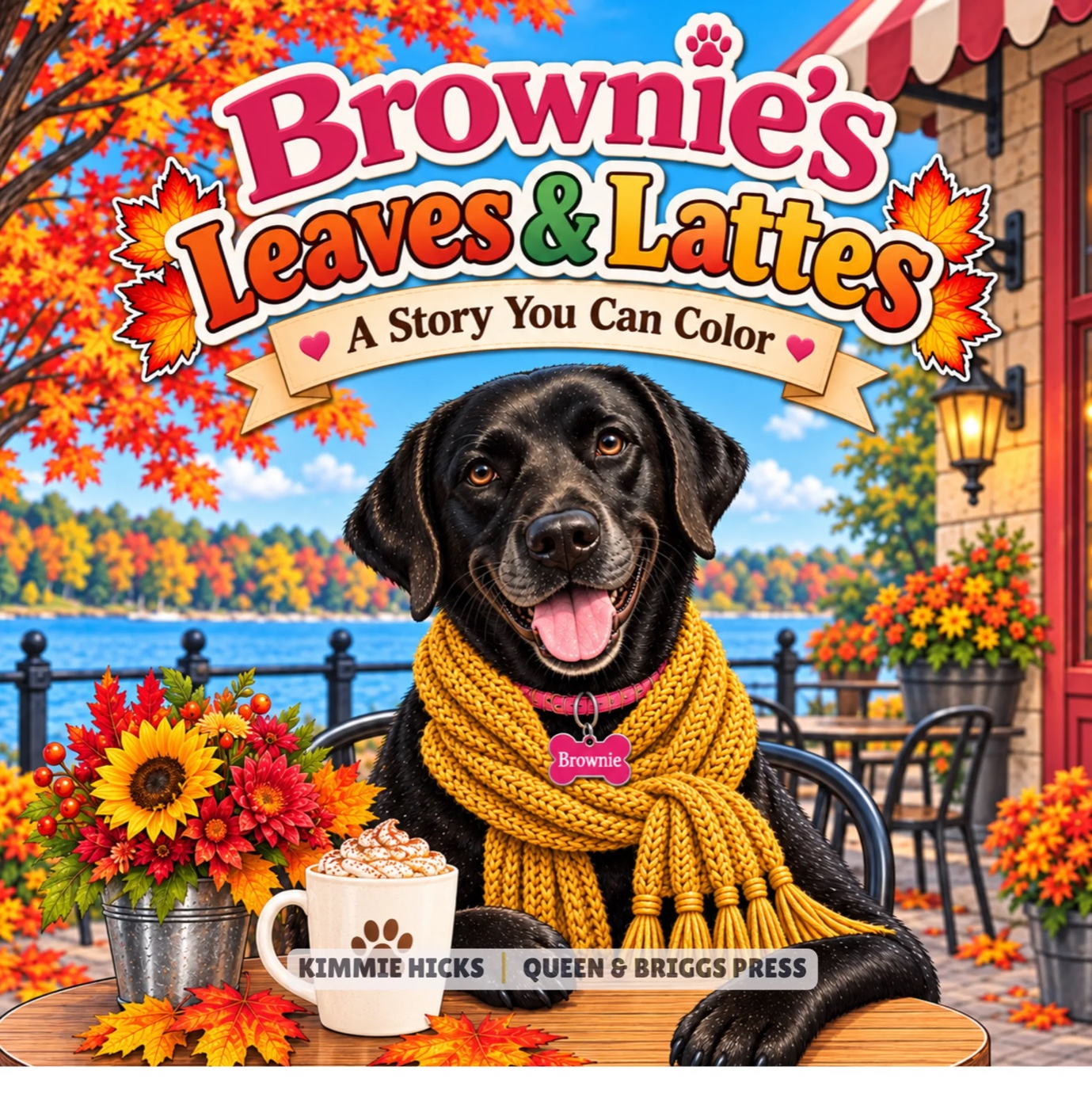 Brownie&rsquo;s Leaves & Lattes - Coloring Book Cover