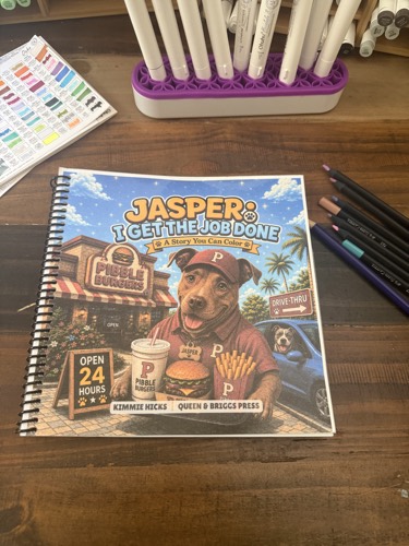 Jasper: I Get The Job Done coloring book cover