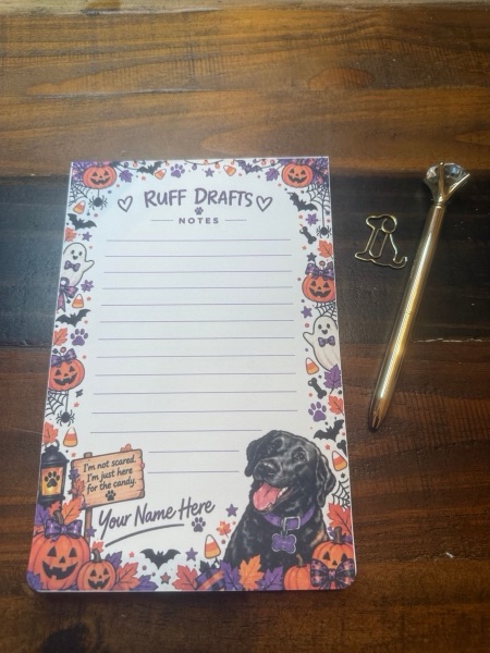 Boo notepad featuring Brownie