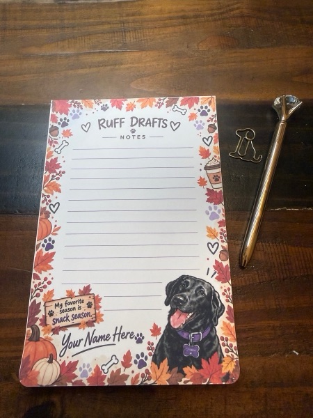 Snack Season notepad featuring Brownie